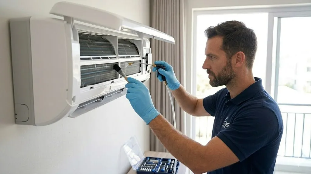 Professional air conditioner servicing and cleaning in Hyderabad